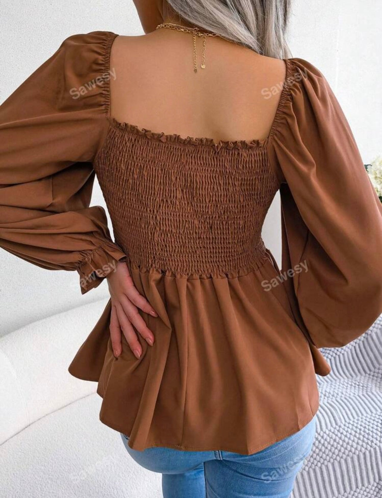 Givings Top | Brown