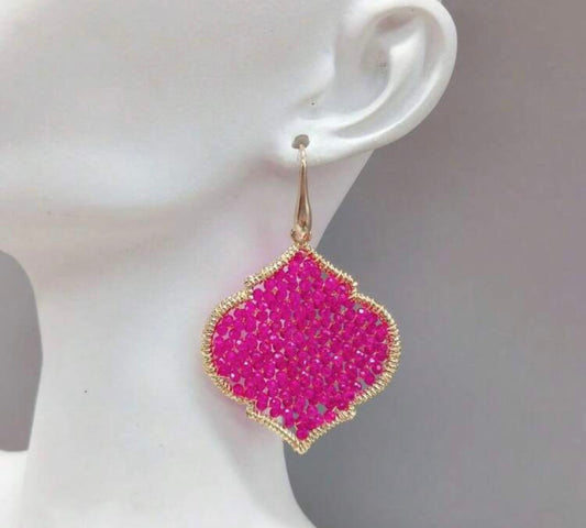 Darling Drop Earrings Pink