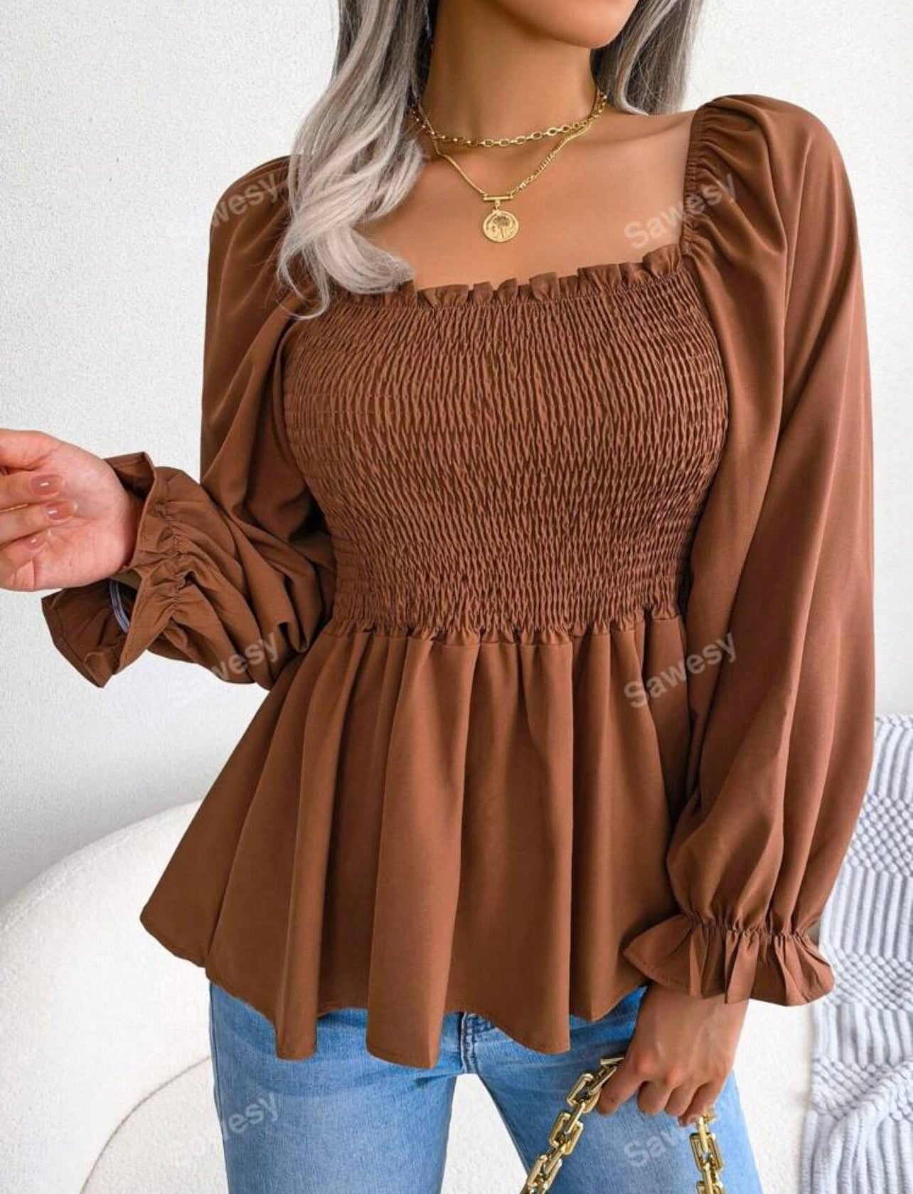 Givings Top | Brown