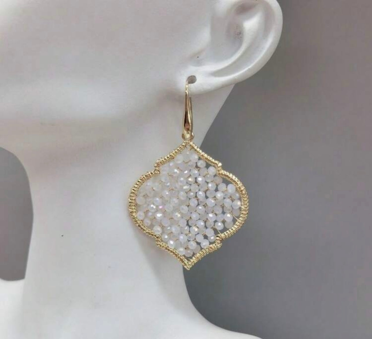 Darling Drop Earrings White