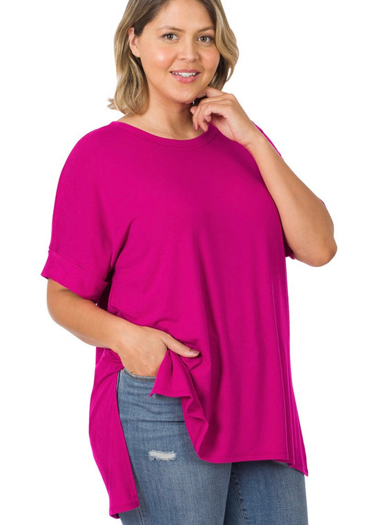 Dowtown Top--- Magenta